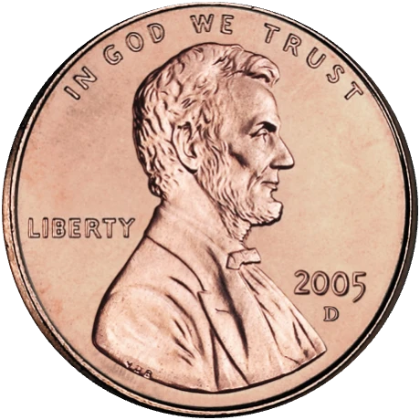 A one cent coin